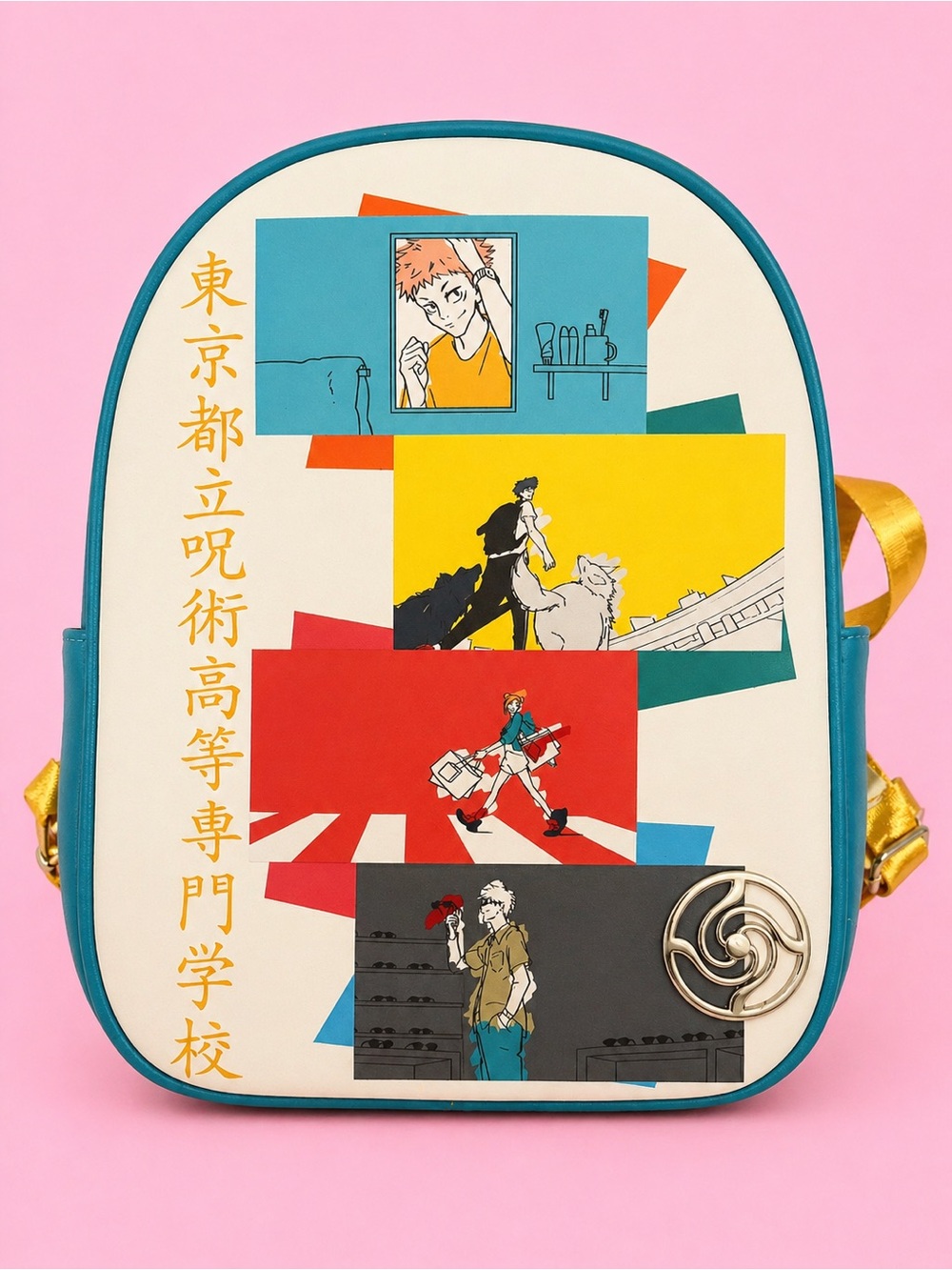 Jujutsu Kaisen Anime Graphic Teal Accent Mini Backpack